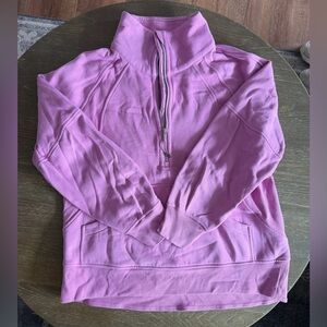 Lululemon Pink Half-Zip Oversized Scuba